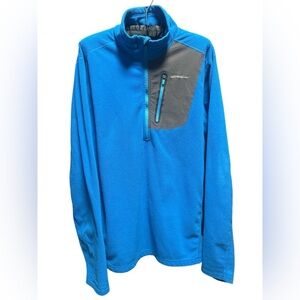 Eddie Bauer Soft Blue Zip Up Sweater